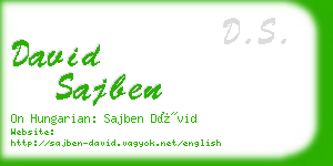 david sajben business card